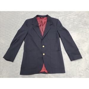 Vtg Christian Dior Jeune Homme Blazer Navy Blue Gold CD Buttons Wool USA Rare